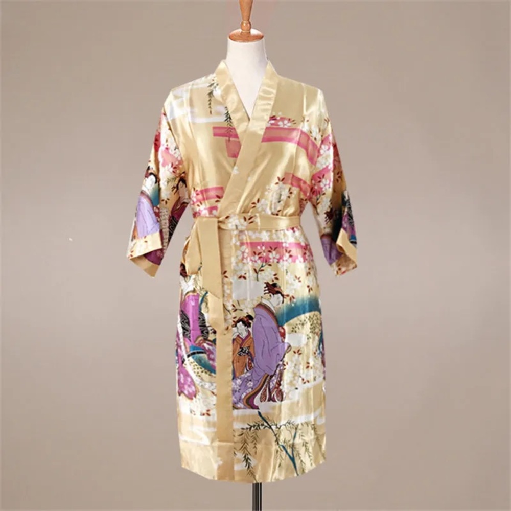[NWT!!!] Women Silk like Kimono Robe - 2024 Japanese Pajamas